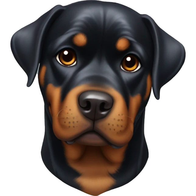 Rottweiler with bow on head emoji