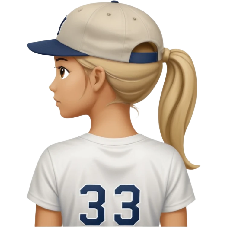 New york yankees hat tan skin girl hair back emoji