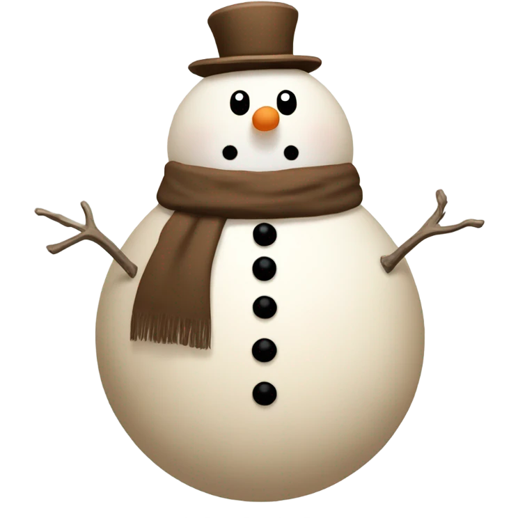 brown beige snowman emoji