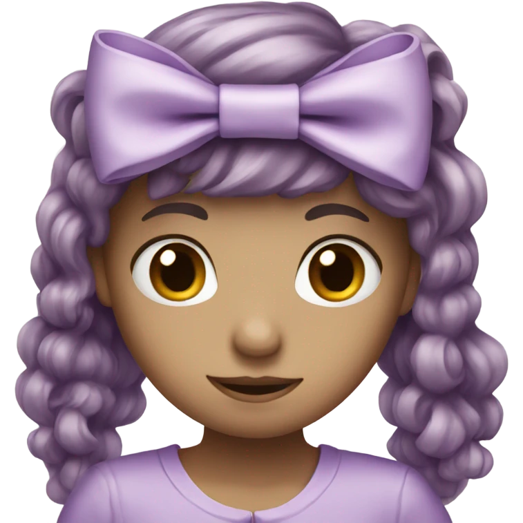 light purple bow emoji