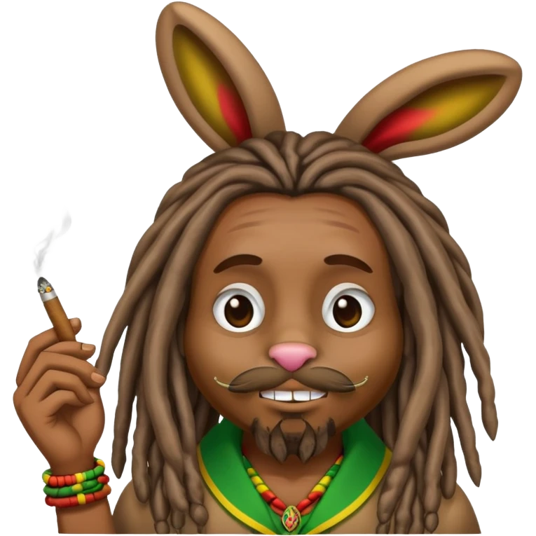 rasta easter bunny smoking emoji