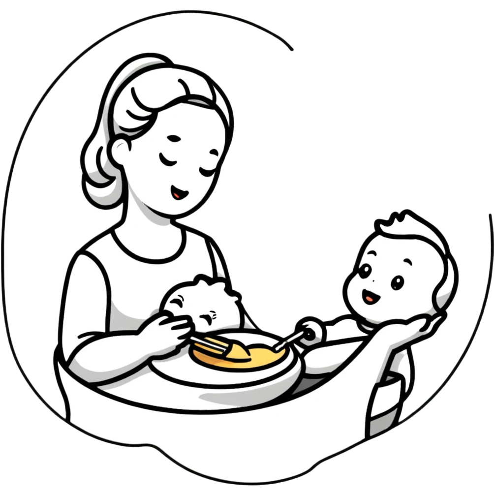 mom feeding baby emoji