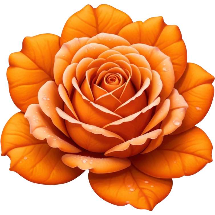 Orange winter rose  emoji