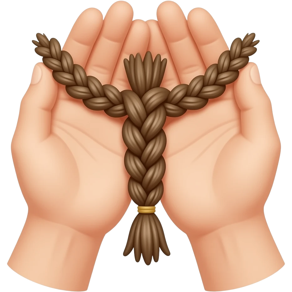 Mãos trançando emoji