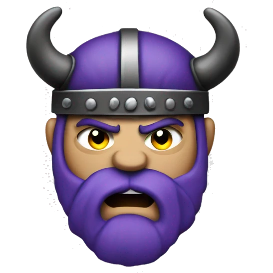Angry Viking purple and black emoji