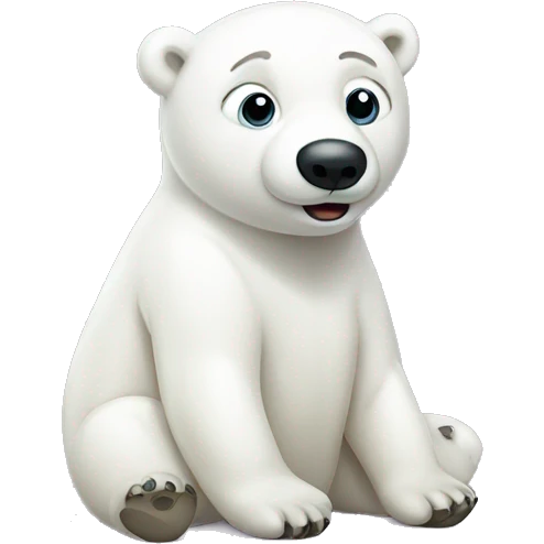 Cute polar bear emoji