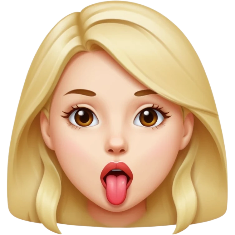 دختر زیبا در حال زبان درازی emoji