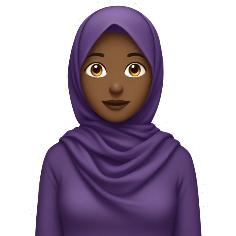 Girl in a purple hijab emoji