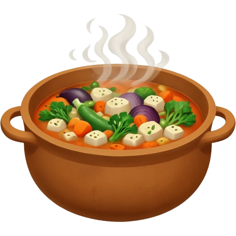 soup in clay, no spoon emoji