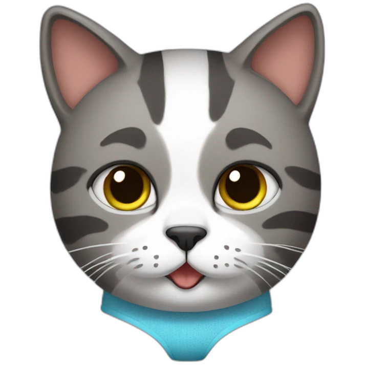 cat dressed with underwear emoji