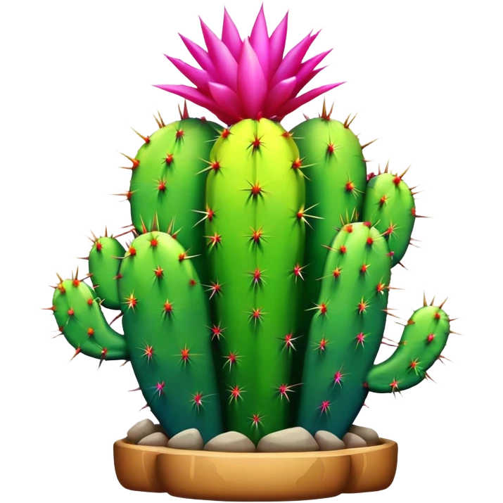 Rainbow cactus emoji