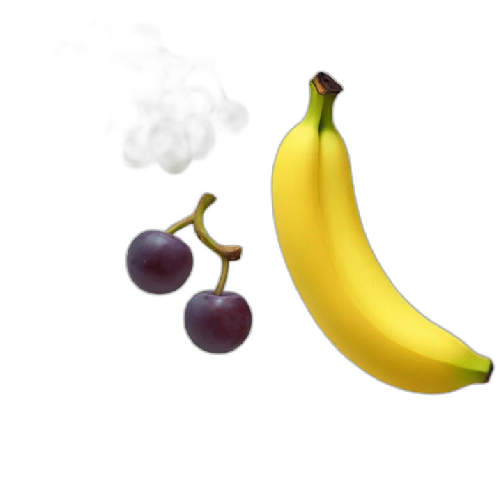 banana with 2 grapes emoji