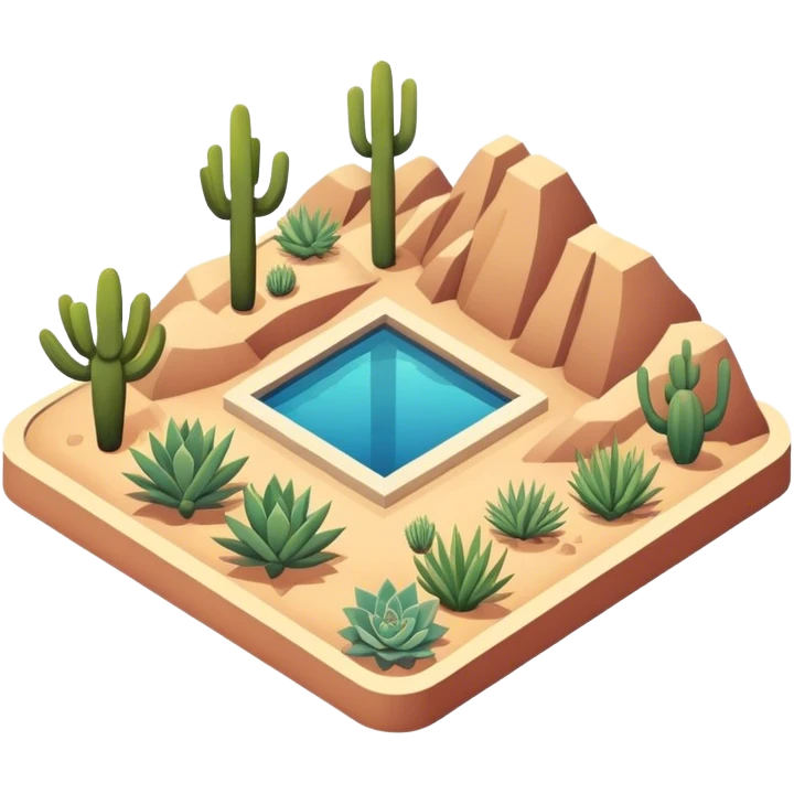 Desert botanical garden, isometric  emoji