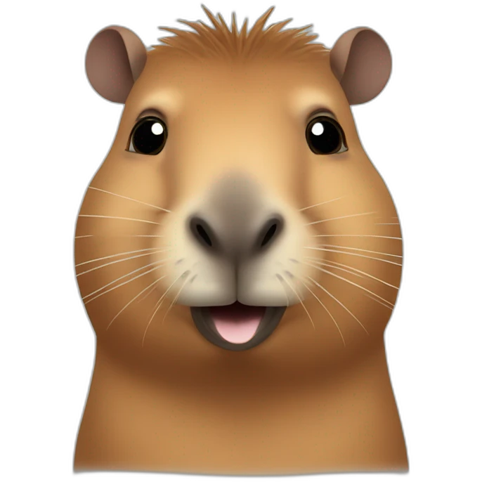 Capybara with heart eyes emoji