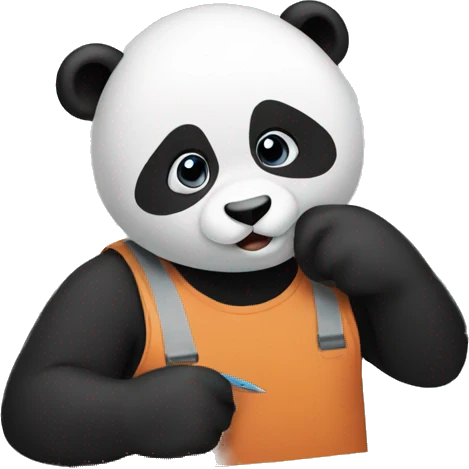 Panda at work emoji