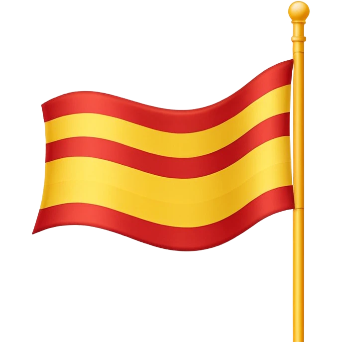 A yellow flag with three red stripes  emoji