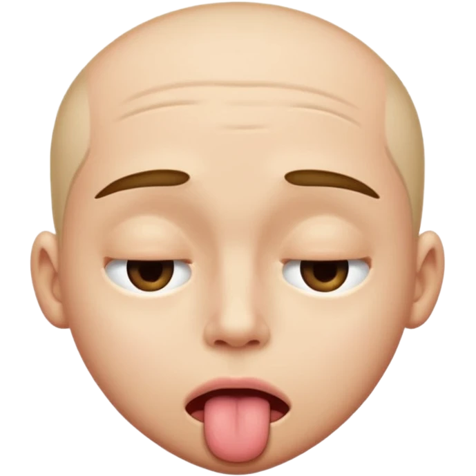 One eye closed one eyebrow up and sticking tongue out emoji