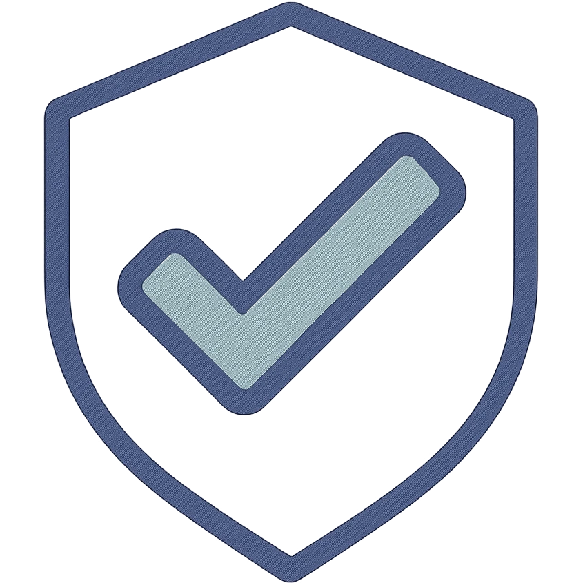 WhatsApp verified icon, shield shape with green and white checkmark, clean and simple emoji