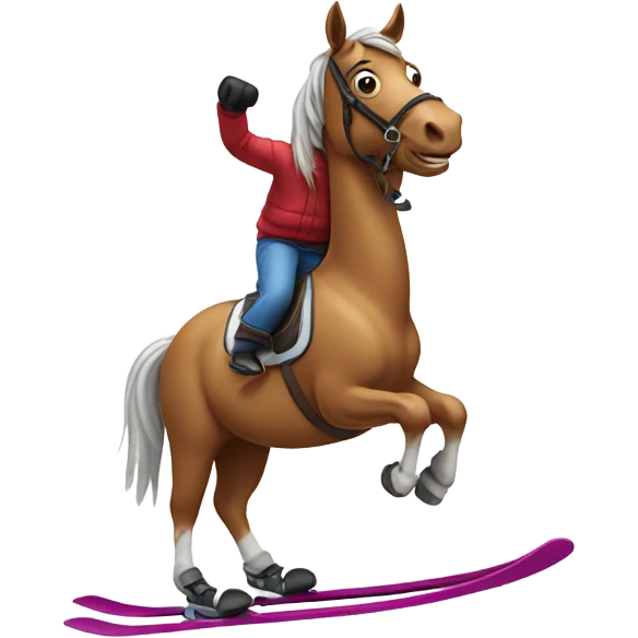 Horse on skis emoji