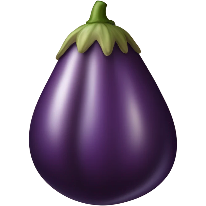 Eggplant in peach  emoji