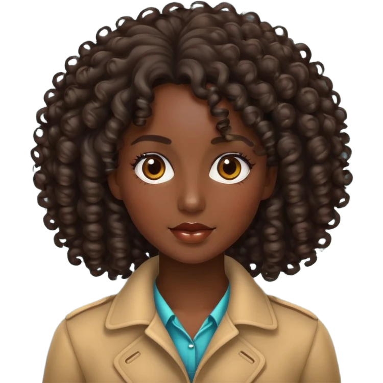 Mulher cacheada emoji