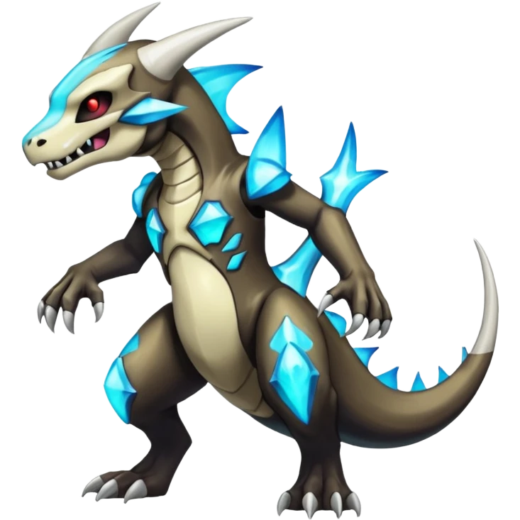 Shiny Bioluminescent Evil Glowing Ethereal Eldritch Marowak-Duskull-Darkdramon-fusion emoji