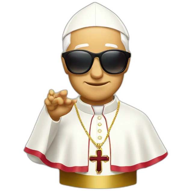 Pope dab sunglass emoji