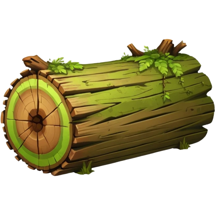 create a dnd style fallen_log.png using 48x48 pixels size emoji
