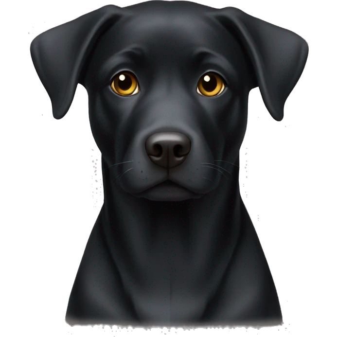 Black lab mix with white chest emoji