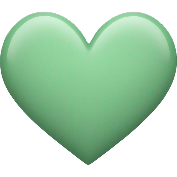 Sage green heart  emoji