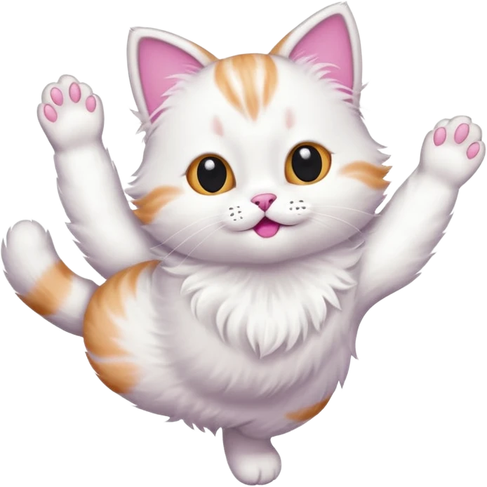 Cat with feet in the air emoji