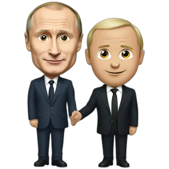 Vladimir Putin and macron emoji