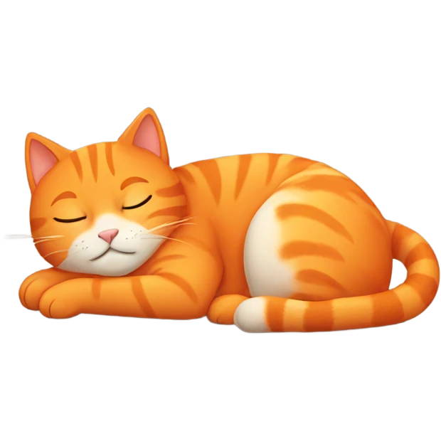 Orange cat sleeping  emoji