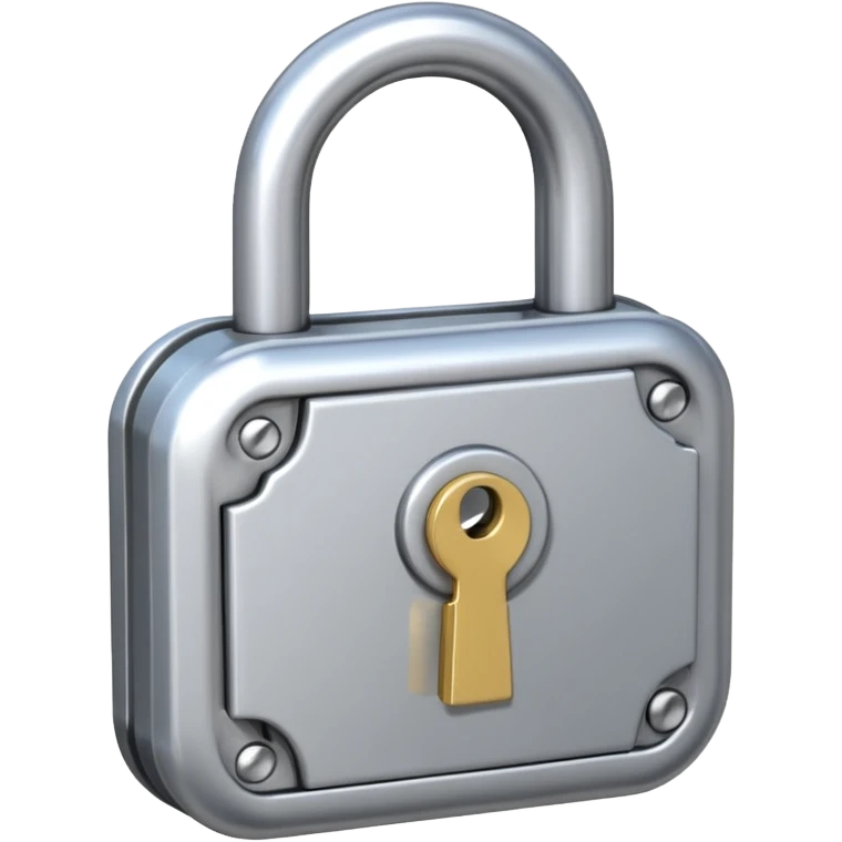 Closed padlock with a key inserted into it emoji