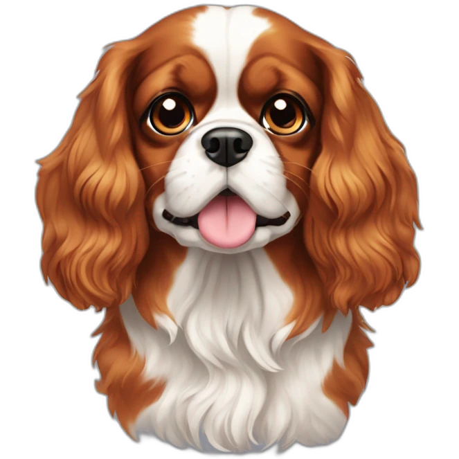 dog Cavalier King Charles Spaniel full height emoji