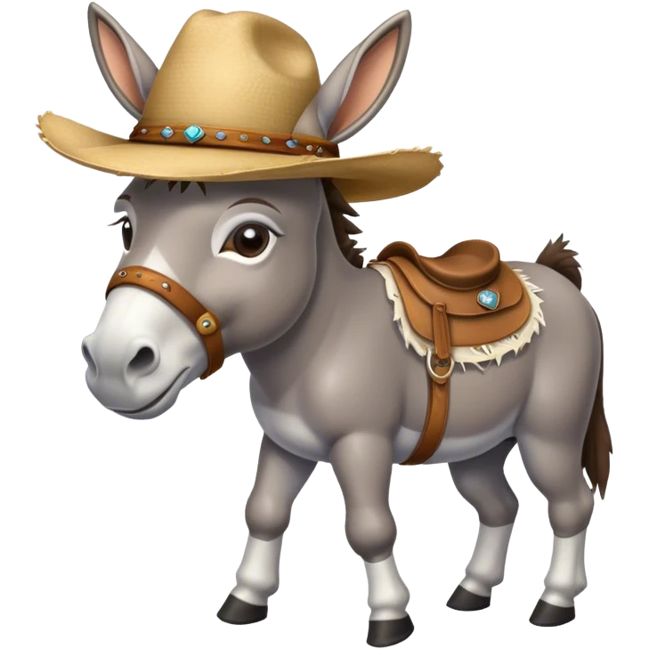 Donkey wearing a hat  emoji