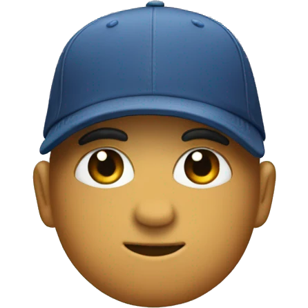 cap with a cloth on the side emoji