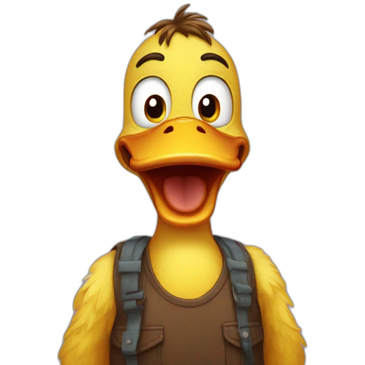 Don't hug me I'm scared duck emoji