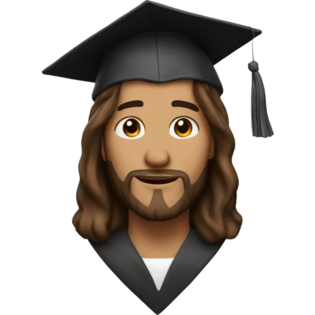 jesus Jonathan Roumie with graduation hat emoji