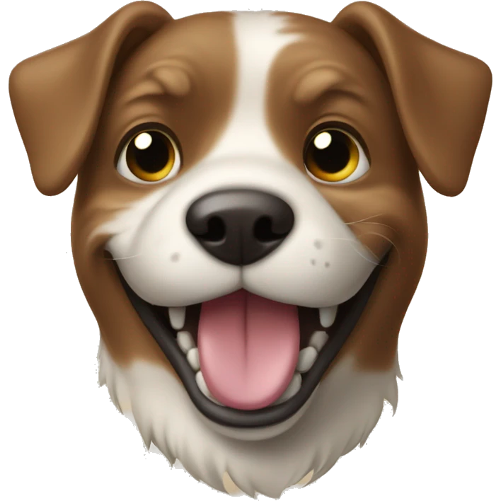 A dog with plaque on the teeths emoji