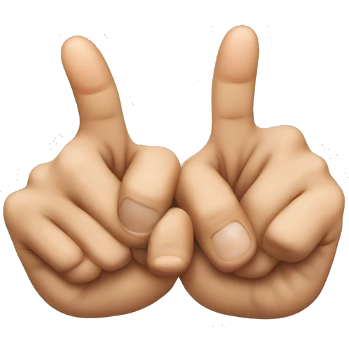 Two pointing fingers squished together emoji