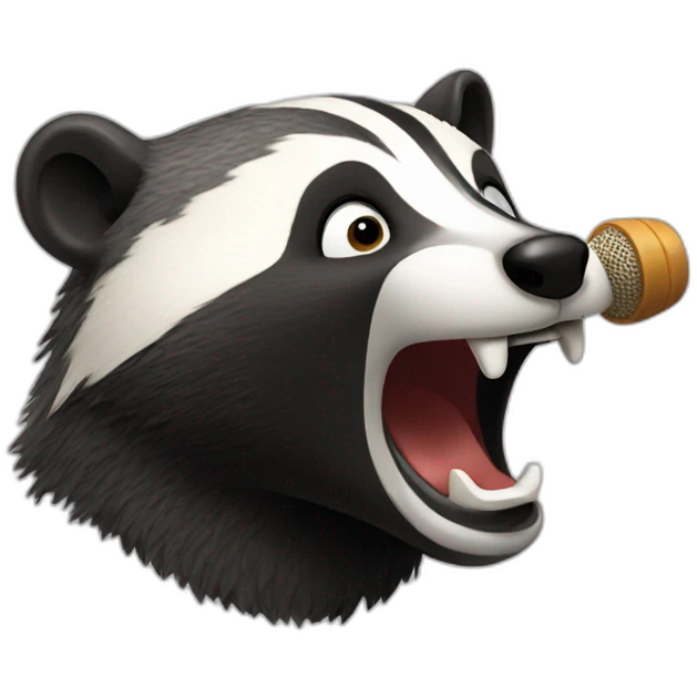 badger singing emoji