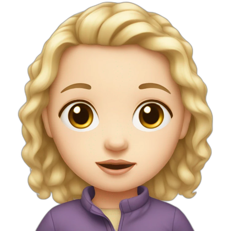 Baby white girl emoji