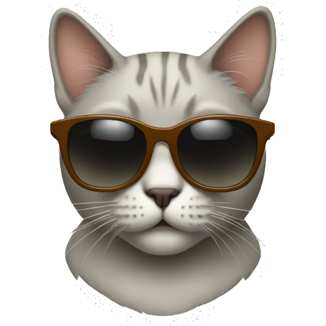 Cat with sunglasses emoji