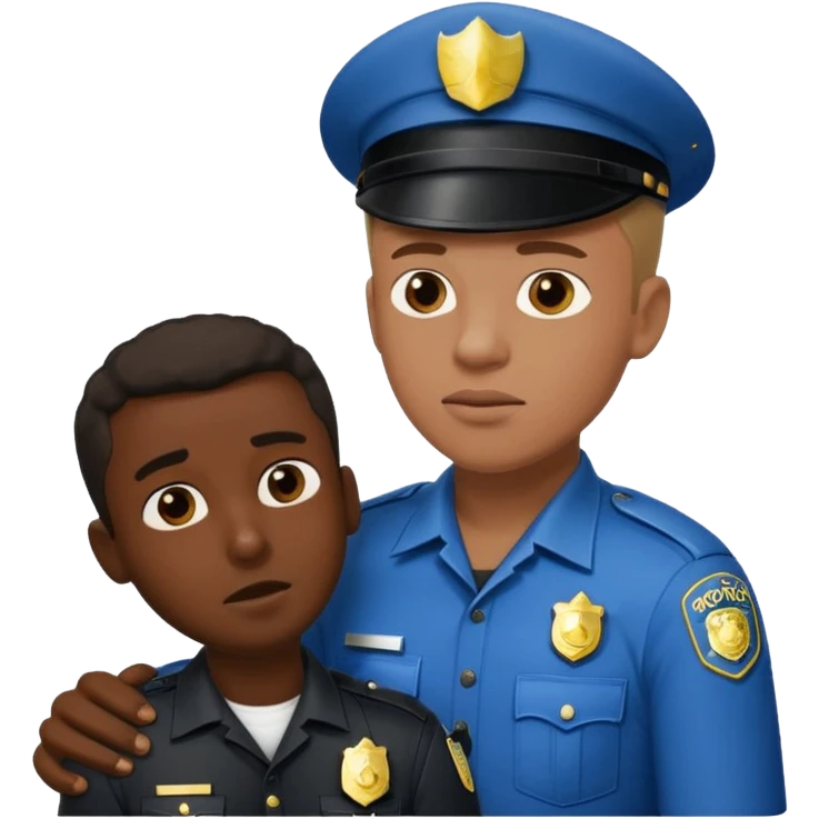 black man being strangled by white cop emoji