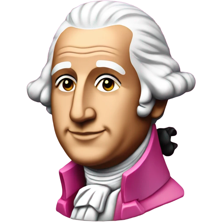 Pink ombre statue of George Washington with glitter  emoji