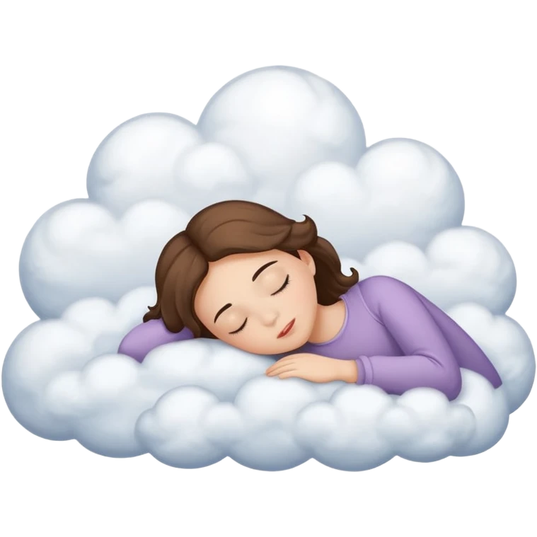 Girl sleeping on clouds emoji