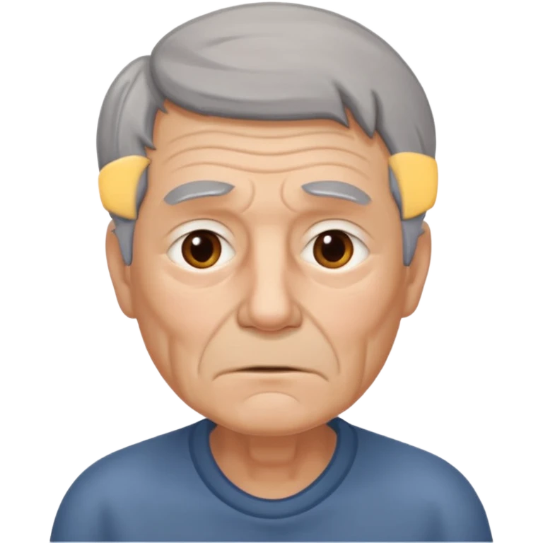 tired looking 65 year old man emoji