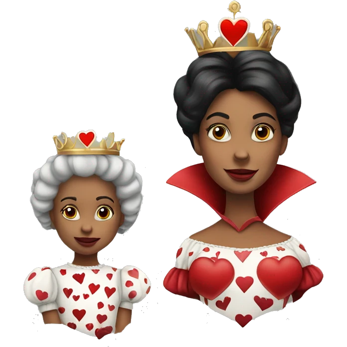 the queen of hearts with hearts daughter  emoji