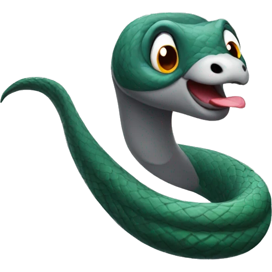 snake with a pigeon face emoji